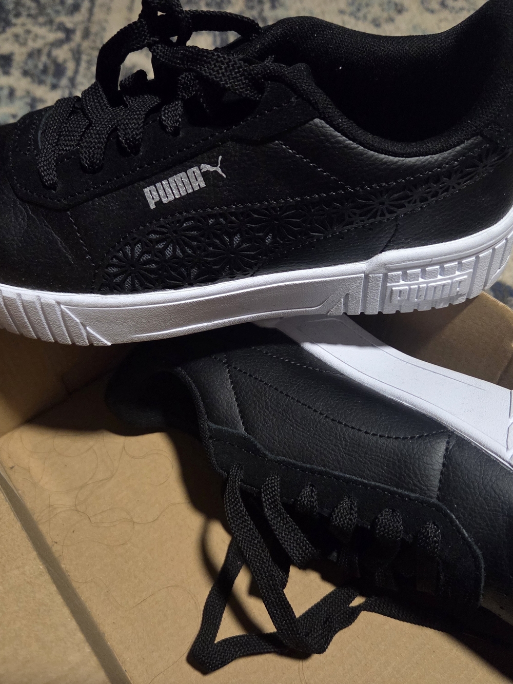 PUMA Women's Black Casual Lace-Up Sneakers